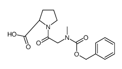 (2S)-1-[2-[methyl(phenylmethoxycarbonyl)amino]acetyl]pyrrolidine-2-carboxylic acid结构式