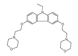 4-[2-[9-ethyl-6-(2-morpholin-4-ylethoxy)carbazol-3-yl]oxyethyl]morpholine Structure