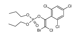 Phosphoric acid (Z)-2-bromo-2-chloro-1-(2,4,6-trichloro-phenyl)-vinyl ester dipropyl ester Structure