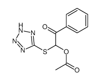 [2-oxo-2-phenyl-1-(2H-tetrazol-5-ylsulfanyl)ethyl] acetate结构式