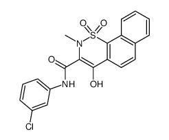 2-methyl-1,1,4-trioxo-1,2,3,4-tetrahydro-1λ6-naphtho[2,1-e][1,2]thiazine-3-carboxylic acid 3-chloro-anilide Structure