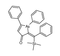 1,5-Diphenyl-2-[1-phenyl-1-trimethylsilanyl-meth-(E)-ylidene]-1,2-dihydro-arsol-3-one Structure