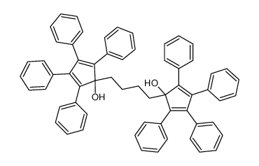 1-[4-(1-hydroxy-2,3,4,5-tetraphenylcyclopenta-2,4-dien-1-yl)butyl]-2,3,4,5-tetraphenylcyclopenta-2,4-dien-1-ol结构式