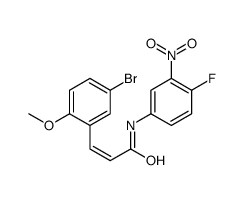 (E)-3-(5-bromo-2-methoxyphenyl)-N-(4-fluoro-3-nitrophenyl)prop-2-enamide Structure