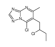 7-chloro-6-(2-chlorobutyl)-5-methyl-[1,2,4]triazolo[1,5-a]pyrimidine结构式