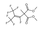 2-Methyl-2-(1,3,3,3-tetrafluoro-2-trifluoromethyl-propenyl)-malonic acid dimethyl ester结构式