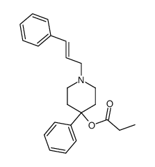 4-phenyl-1-(3-phenyl-allyl)-4-propionyloxy-piperidine结构式