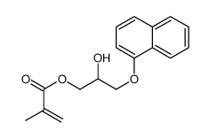 (2-hydroxy-3-naphthalen-1-yloxypropyl) 2-methylprop-2-enoate Structure