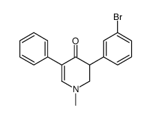 3-(3-bromophenyl)-1-methyl-5-phenyl-2,3-dihydropyridin-4-one结构式