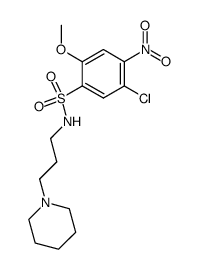 5-chloro-2-methoxy-4-nitro-N-(3-piperidin-1-yl-propyl)-benzenesulfonamide结构式