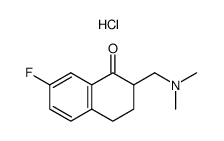 2-[(Dimethylamino)methyl]-7-fluoro-3,4-dihydro-1(2H)-naphthalenone, hydrochloride Structure