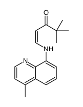 4,4-dimethyl-1-[(4-methylquinolin-8-yl)amino]pent-1-en-3-one结构式