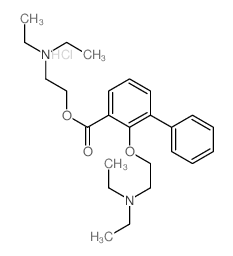 [1,1'-Biphenyl]-3-carboxylicacid, 2-[2-(diethylamino)ethoxy]-, 2-(diethylamino)ethyl ester, hydrochloride(1:2) Structure