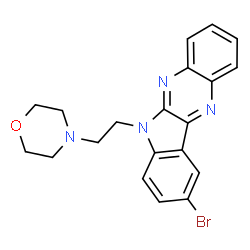 4-(2-(9-bromo-6H-indolo[2,3-b]quinoxalin-6-yl)ethyl)morpholine结构式