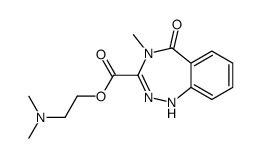 2-(dimethylamino)ethyl 4-methyl-5-oxo-1H-1,2,4-benzotriazepine-3-carboxylate结构式