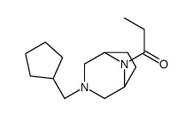 1-[3-(cyclopentylmethyl)-3,8-diazabicyclo[3.2.1]octan-8-yl]propan-1-one Structure