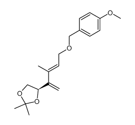(4R)-(E)-4-[4-(4-methoxybenzyloxy)-2-methyl-1-methylenebut-2-enyl]-2,2-dimethyl-[1,3]dioxolane结构式