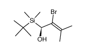 (S)-(+)-2-bromo-1-(tert-butyldimethylsilanyl)-3-methylbut-2-en-1-ol Structure