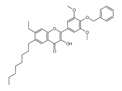 7-ethyl-3-hydroxy-6-octyl-2-(4-benzyloxy-3,5-dimethoxy-phenyl)-chromen-4-one Structure