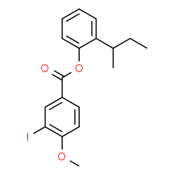 2-(butan-2-yl)phenyl 3-iodo-4-methoxybenzoate结构式