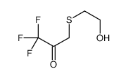 1,1,1-trifluoro-3-(2-hydroxyethylsulfanyl)propan-2-one结构式