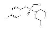 2-chloro-N-(2-chloroethyl)-N-[chloromethyl-(4-chlorophenyl)sulfanyl-phosphoryl]ethanamine structure