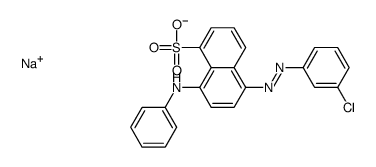 sodium 8-anilino-5-[(3-chlorophenyl)azo]naphthalene-1-sulphonate结构式