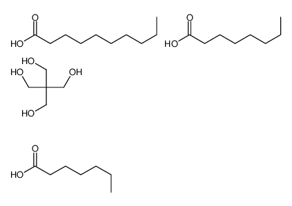 2,2-bis(hydroxymethyl)propane-1,3-diol,decanoic acid,heptanoic acid,octanoic acid结构式