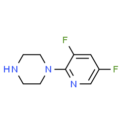 Piperazine, 1-(3,5-difluoro-2-pyridinyl)- (9CI) structure