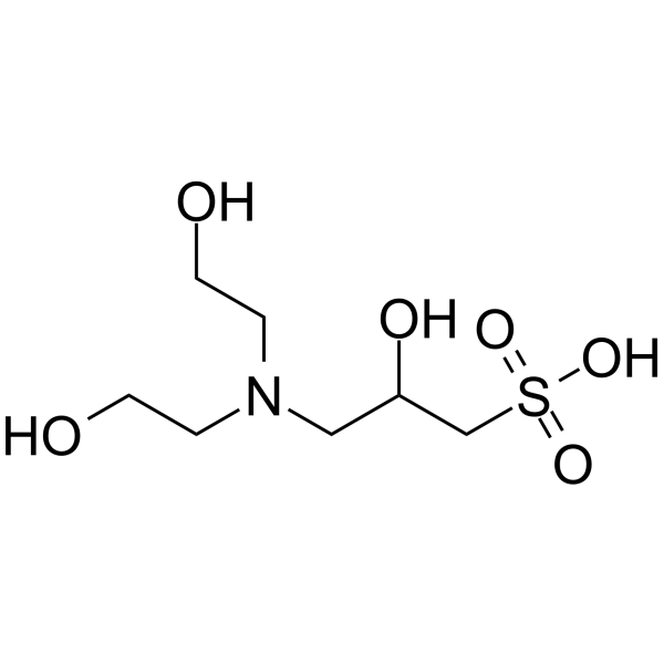 3-[N,N-二(羟乙基)氨基]-2-羟基丙磺酸结构式