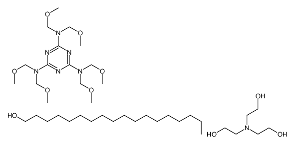 2-[bis(2-hydroxyethyl)amino]ethanol,2-N,2-N,4-N,4-N,6-N,6-N-hexakis(methoxymethyl)-1,3,5-triazine-2,4,6-triamine,octadecan-1-ol结构式