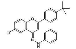 N-[[2-(4-tert-butylphenyl)-6-chlorochromen-4-ylidene]amino]aniline结构式