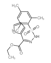 ethyl 2-(2-furyl)-2-[(2,4,6-trimethylphenyl)sulfonylhydrazinylidene]acetate结构式