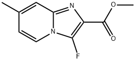 3-氟-7-甲基咪唑并[1,2-A]吡啶-2-羧酸甲酯结构式