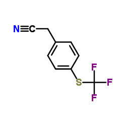 4-三氟甲硫基苯乙腈结构式
