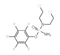 N-[amino-(2,3,4,5,6-pentafluorophenoxy)phosphoryl]-2-chloro-N-(2-chloroethyl)ethanamine structure