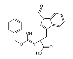 (2S)-3-(1-formylindol-3-yl)-2-(phenylmethoxycarbonylamino)propanoic acid结构式