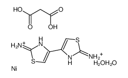 dioxidanium,4-(2-amino-1,3-thiazol-4-yl)-1,3-thiazol-2-amine,nickel,propanedioic acid Structure