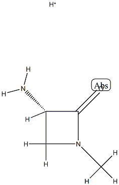 2-Azetidinone,3-amino-1-methyl-,conjugatemonoacid,(S)-(9CI) Structure