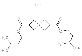 Spiro[3.3]heptane-2,6-dicarboxylicacid, 6-bis[2-(dimethylamino)ethyl] ester, hydrochloride (1:2) Structure