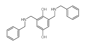 1,4-Benzenediol,2,6-bis[[(phenylmethyl)amino]methyl]- Structure