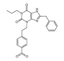 8-benzyl-3-[2-(4-nitrophenyl)ethyl]-1-propylxanthine结构式