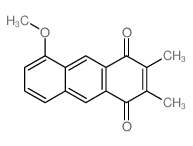 5-methoxy-2,3-dimethyl-anthracene-1,4-dione结构式
