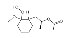 (2S)-1-((1R)-2-hydroperoxy-2-methoxycyclohexyl)propan-2-yl acetate结构式