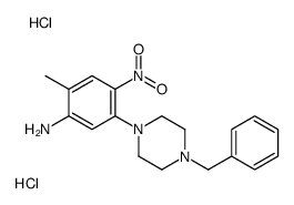 5-(4-benzylpiperazin-1-yl)-2-methyl-4-nitroaniline,dihydrochloride结构式