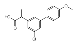 5-Chloro-4'-methoxy-alpha-methyl-3-biphenylacetic acid structure