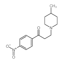 3-(4-methyl-1-piperidyl)-1-(4-nitrophenyl)propan-1-one结构式