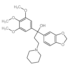 1-Piperidinepropanol, a-1,3-benzodioxol-5-yl-a-(3,4,5-trimethoxyphenyl)- structure