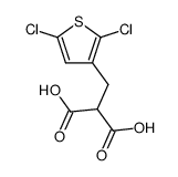 2-((2,5-dichlorothiophen-3-yl)methyl)malonic acid结构式