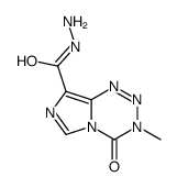 Imidazo[5,1-d]-1,2,3,5-tetrazine-8-carboxylic acid, 3,4-dihydro-3-methyl-4-oxo-, hydrazide (9CI) Structure